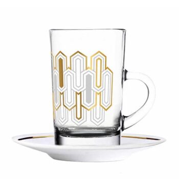 Dimlaj Tea Cups Touch Basalt 6 pcs Set