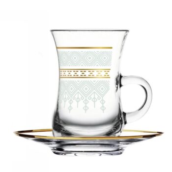 Dimlaj Tea Cup Gold Touch Le Voile Set of 6 pcs