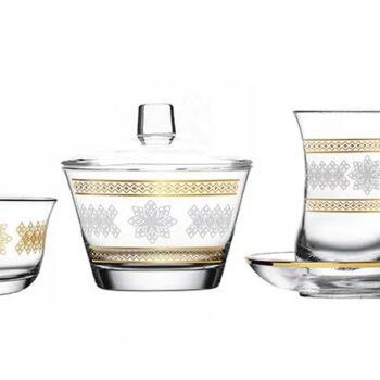 Dimlaj Tea & Cawa Cups Gold & White Touch Essence 20 pcs Set