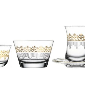 Dimlaj Drinkware Gift Set Gold Touch Grace 19 pcs Set