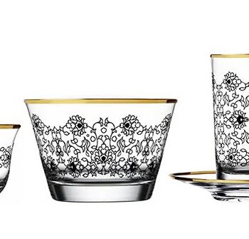 Dimlaj Drinkware Gold Touch Glory 19 pcs Set