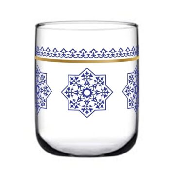 Dimlaj Tumbler Gold Blue Touch Aster 6 pcs Set