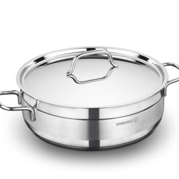 Korkmaz Low Casserole Stainless Steel Alfa  24cm/ 3.5 Liter