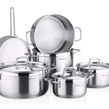 Korkmaz Cookware Set Stainless Steel Alfa 10pc