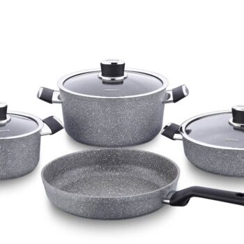 Korkmaz Cookware Set Granite Palma 7pcs